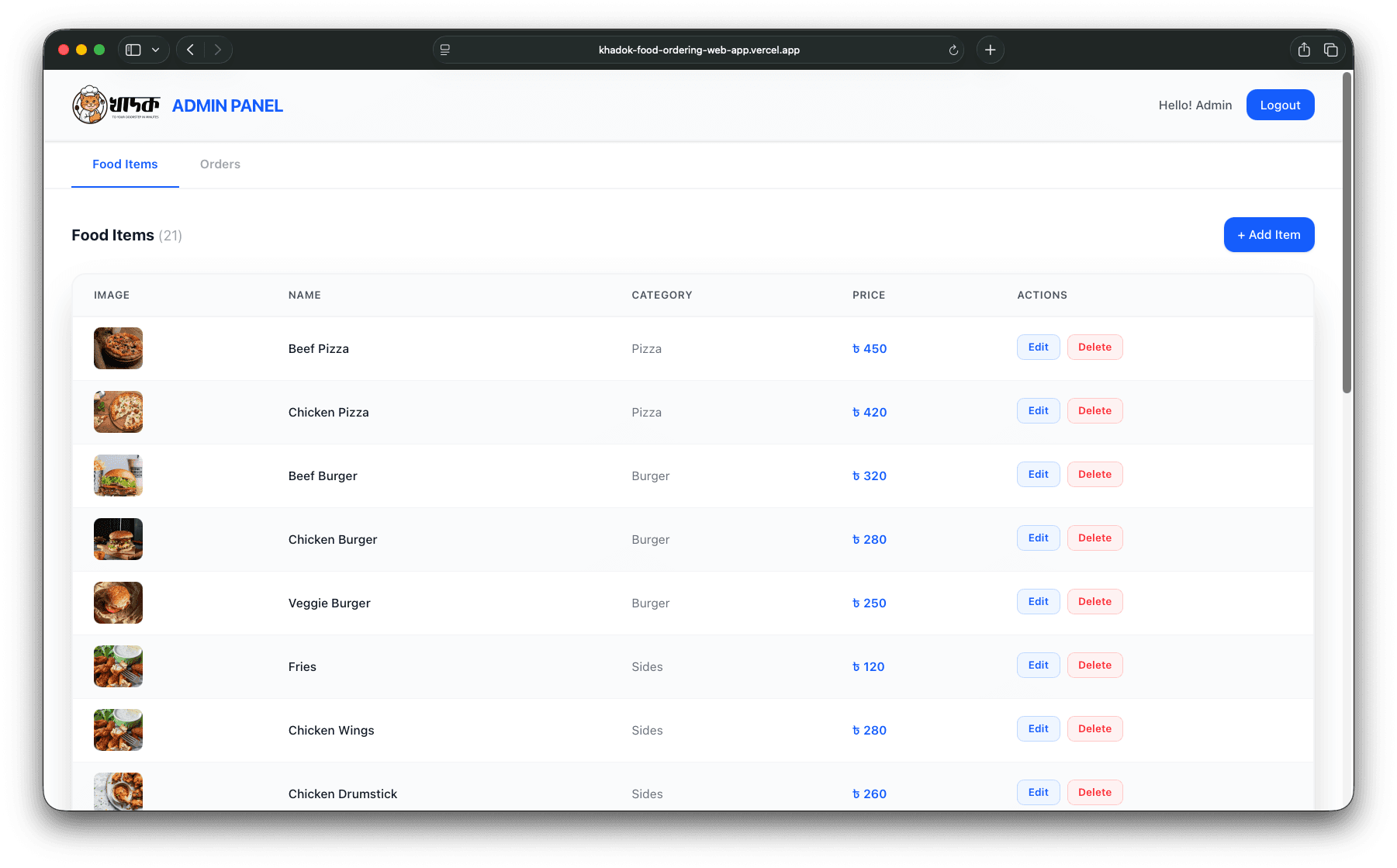 Khadok: Food ordering web-app screenshot 5